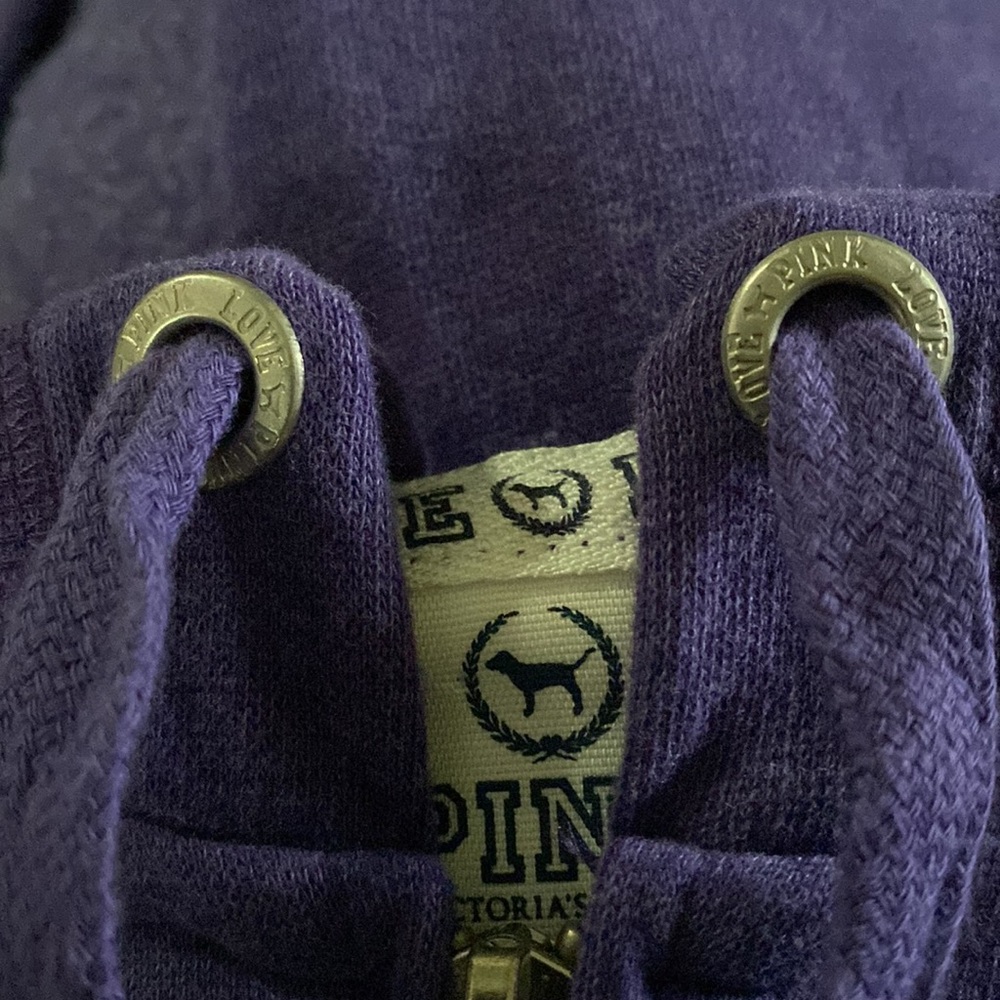 NWOT Victorias Secret PINK hooded sweatshirt purple - Picture 6 of 6